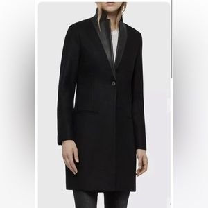 EUC All Saints Wool and Leather Leni Coat size XS